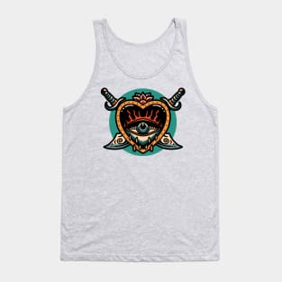 heart and swords Tank Top